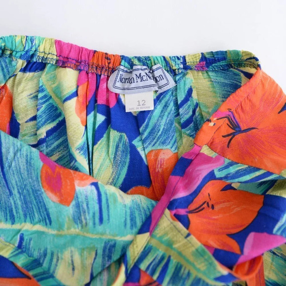 Vintage Norton McKaughton  Floral Mini Skirt Size 12 - Picture 12 of 12